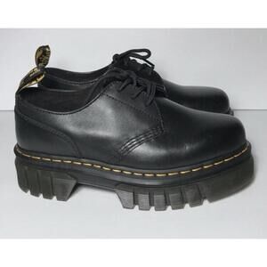 Dr Martens Audrick 3 Eye Show Nappa Leather Platform Shoes Black Women's Size 9